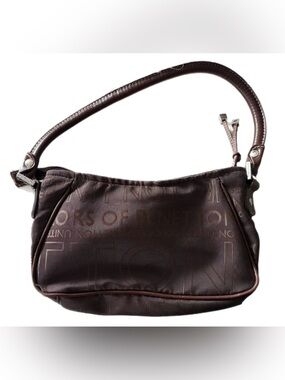 Vintage United Colors Of Benetton Dark Brown Logo Shoulder Bag